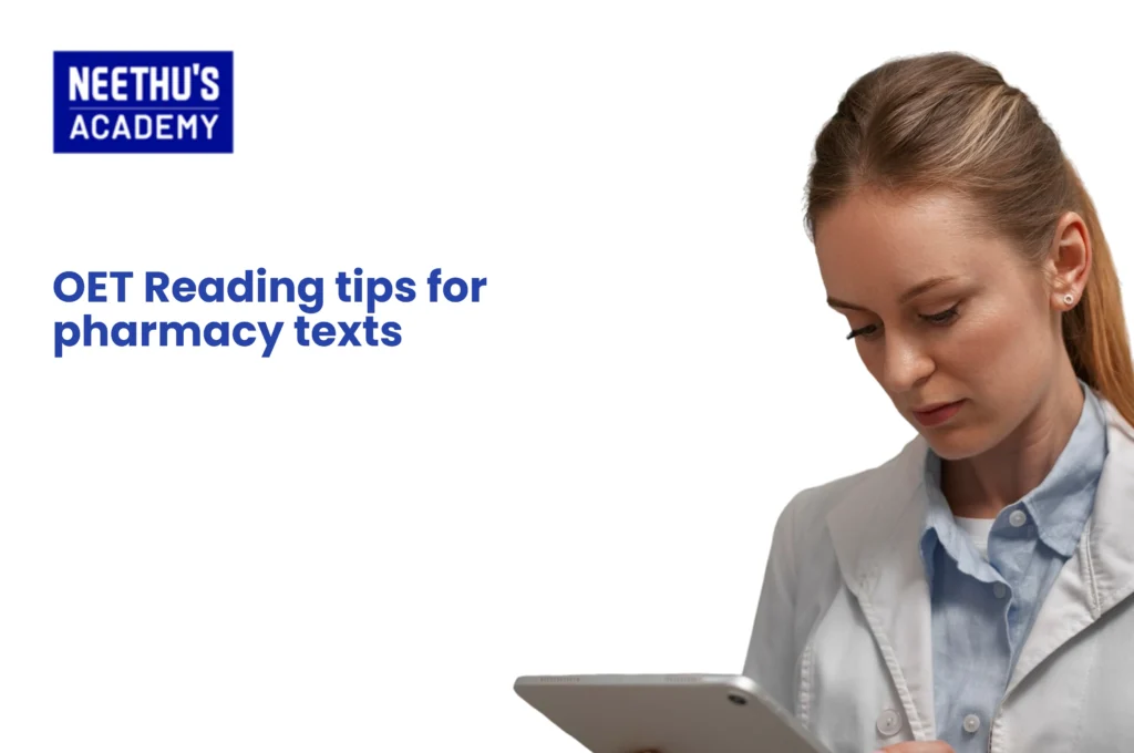 OET pharmacist reading