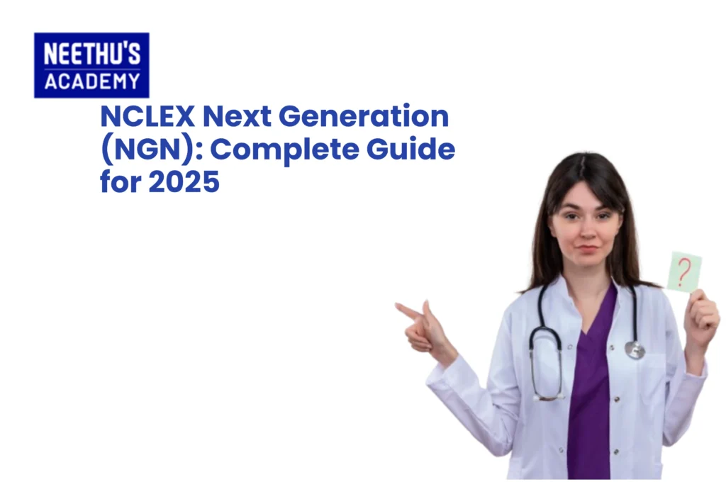 NCLEX next generation 2025 – nursing student studying clinical judgment model on laptop.