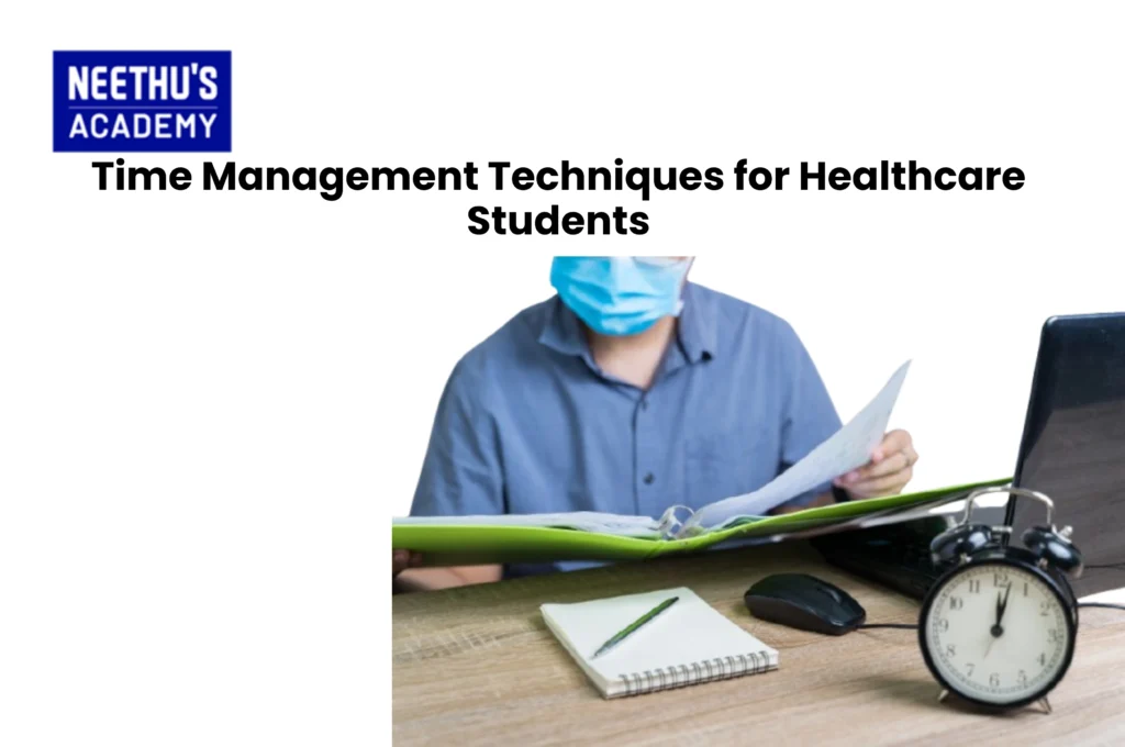 Time management healthcare – medical and nursing students using planners and apps to balance study and clinical work