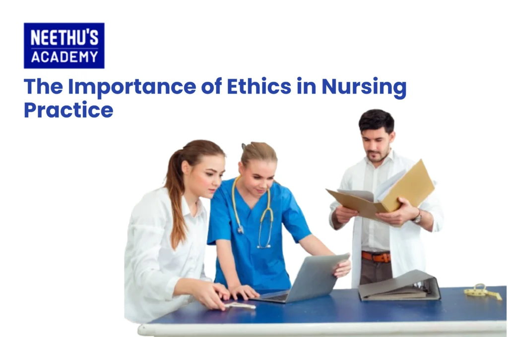 Nurse discussing patient care guided by nursing ethics principles