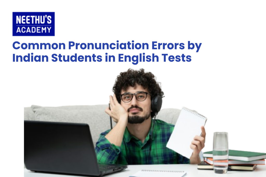 Indian student practicing English pronunciation for IELTS and OET speaking tests