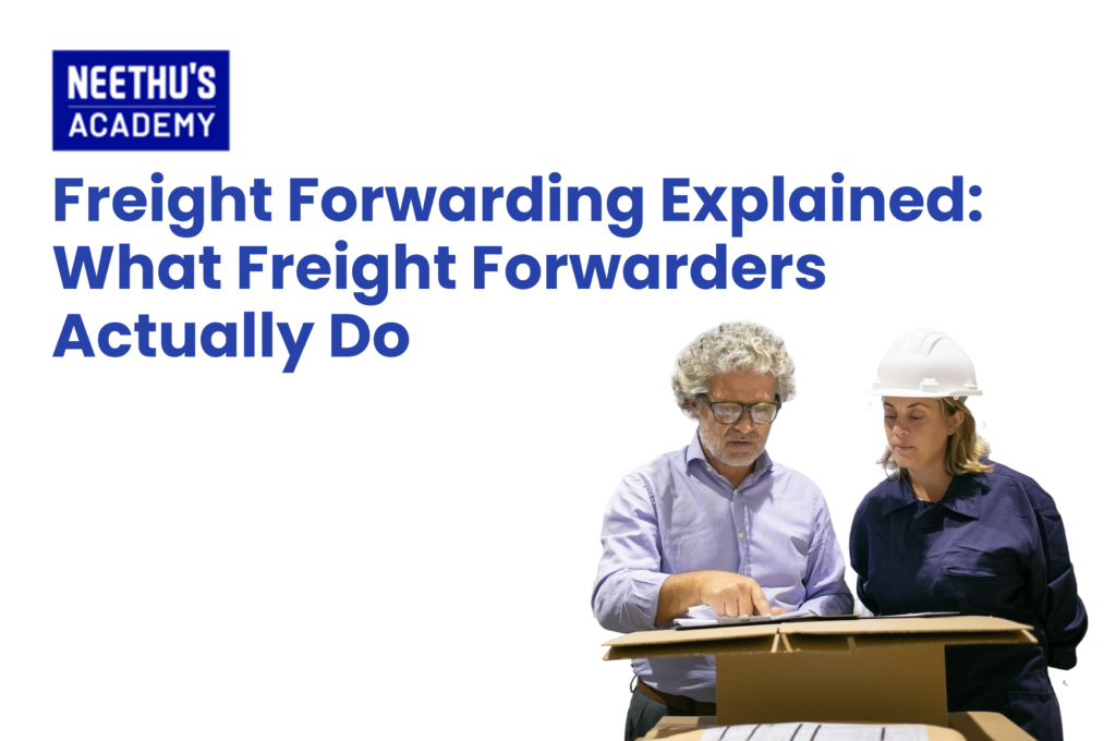 Freight forwarding process and international cargo transportation