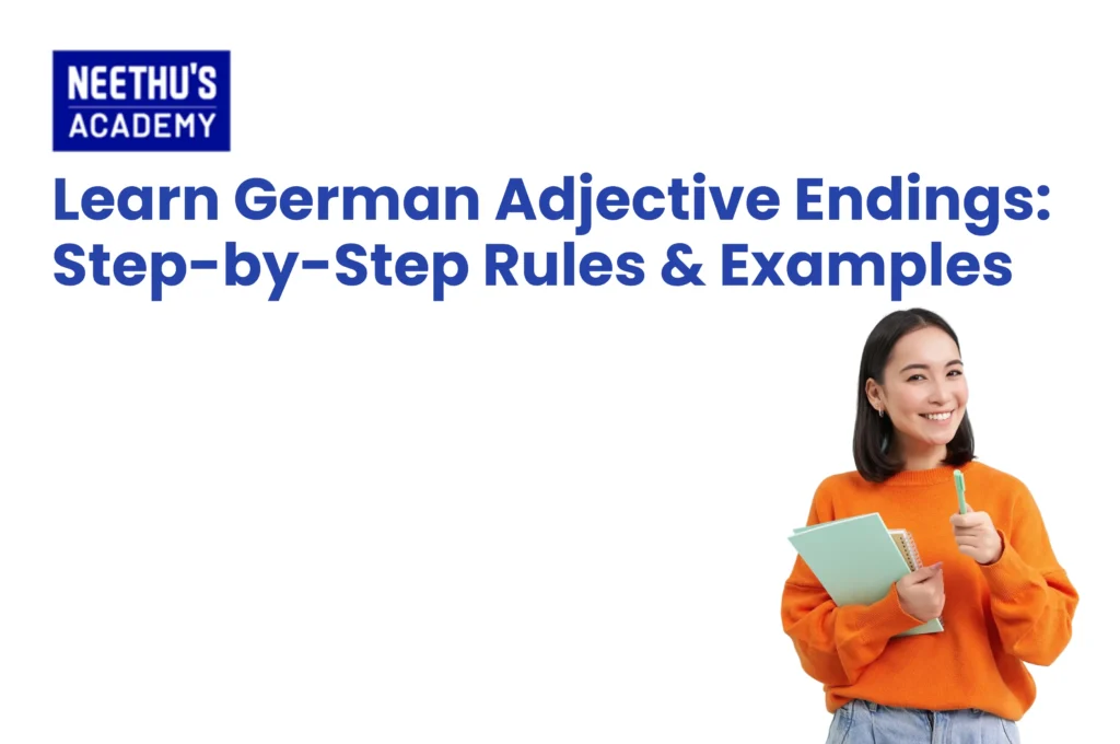 German adjective endings explained with cases, articles, and examples