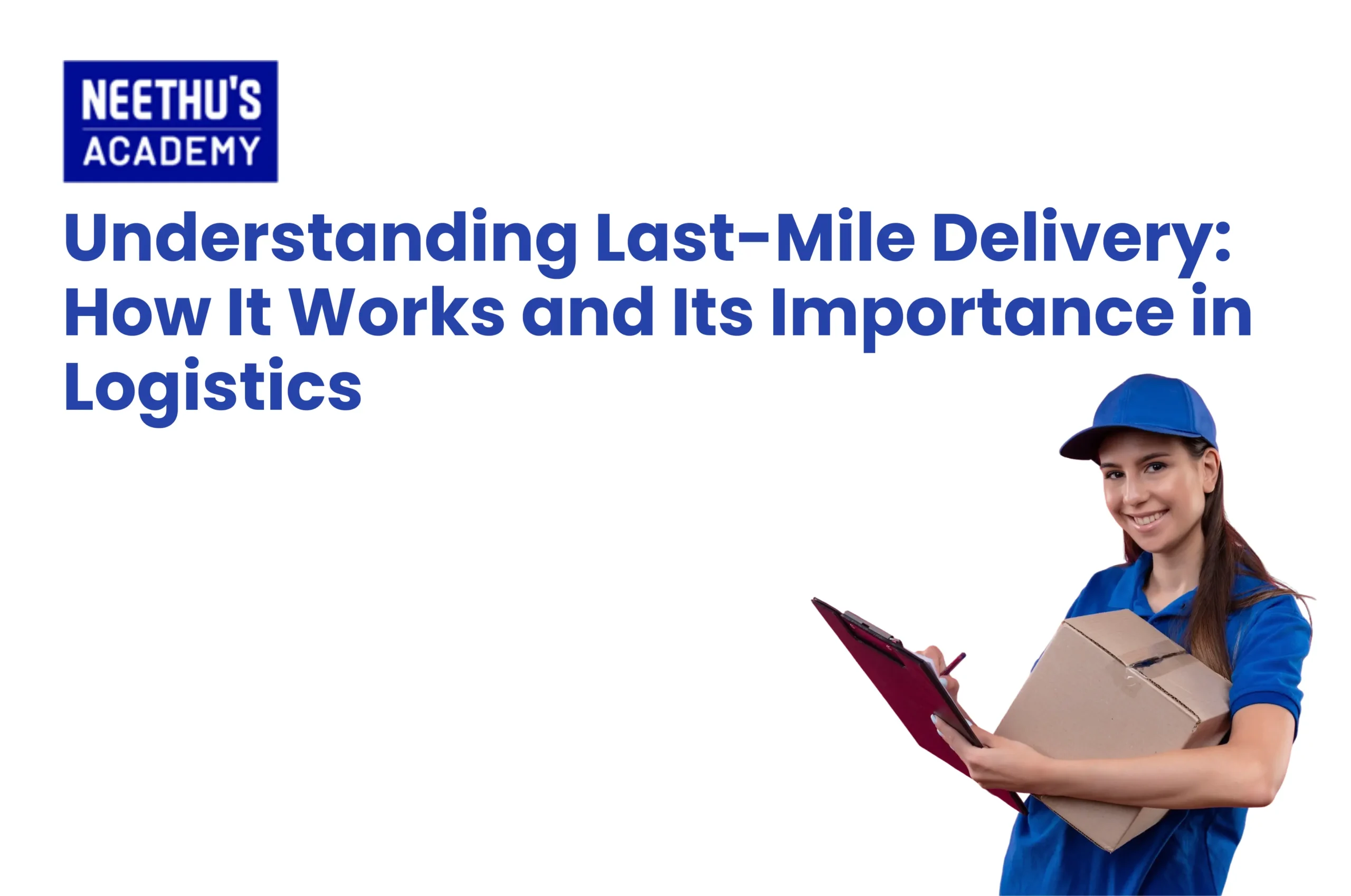 Last mile delivery in logistics showing a delivery vehicle transporting goods to a customer