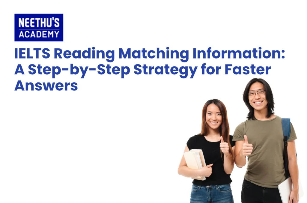 IELTS Reading Matching Information strategies and practice tips