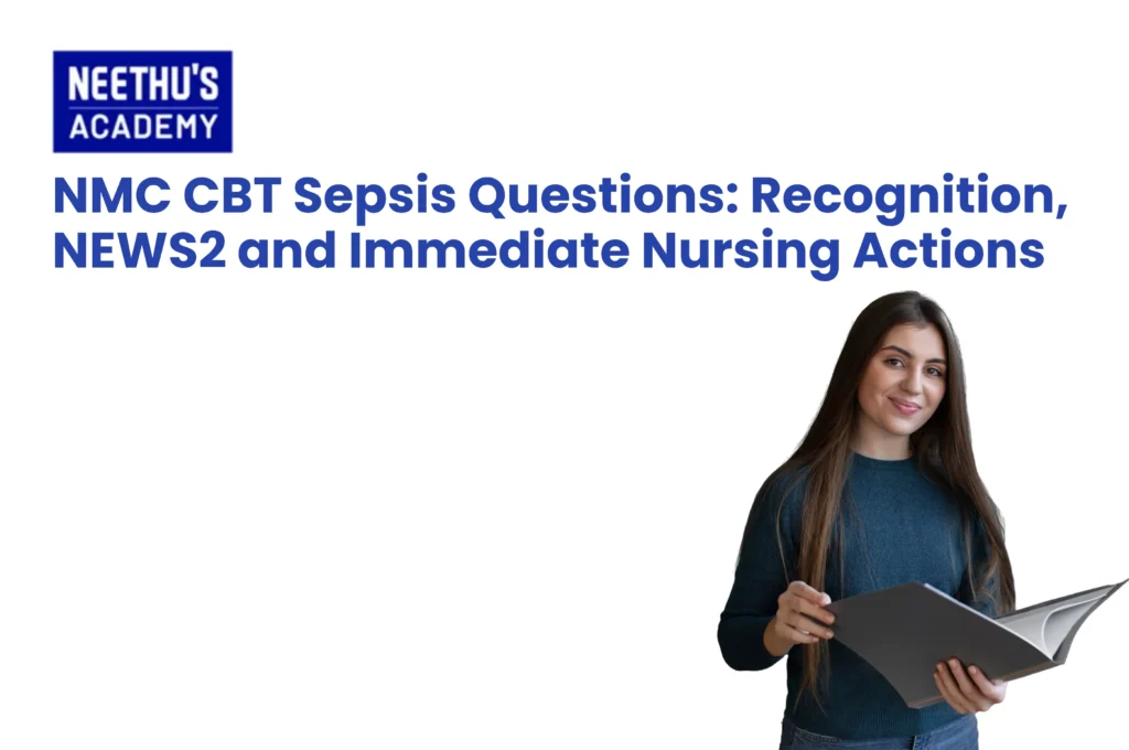 Nurse assessing a patient for sepsis symptoms and monitoring vital signs