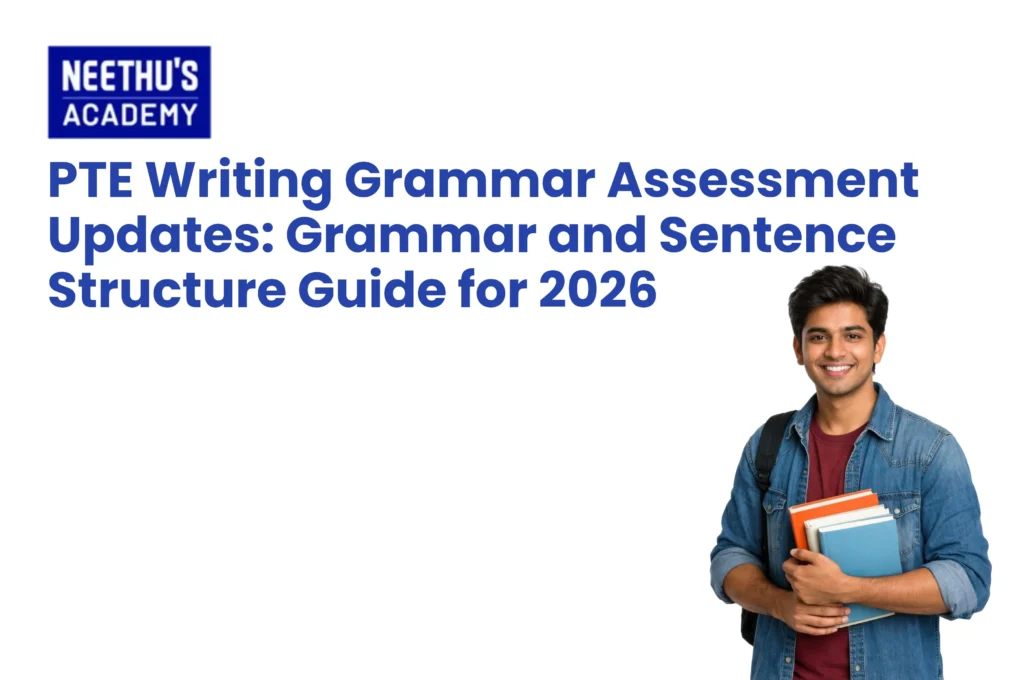 PTE Writing Grammar Assessment Updates 2026 – Grammar and Sentence Structure Guide
