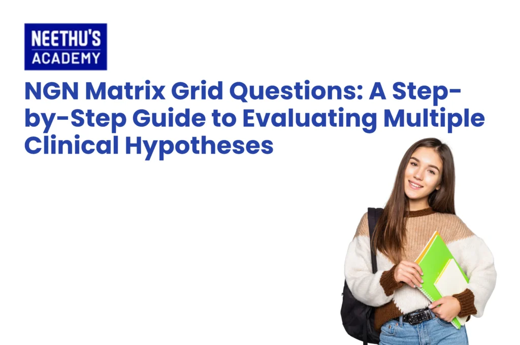 NGN matrix grid questions clinical reasoning guide